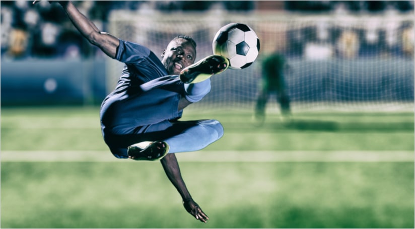 kicking the ball