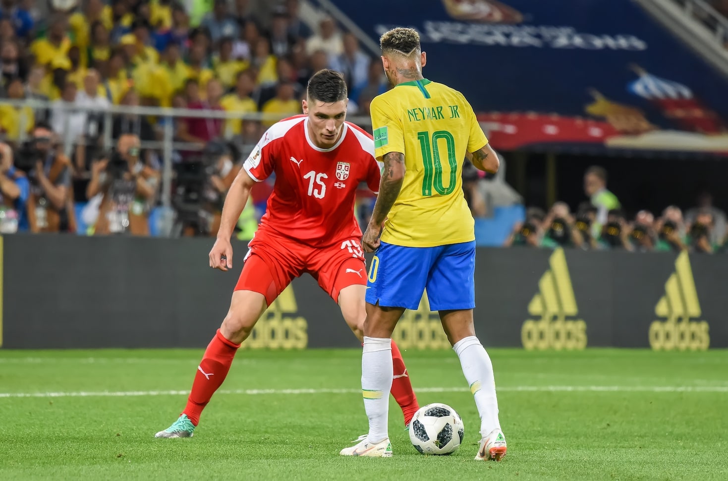 Neymar showing agility in soccer