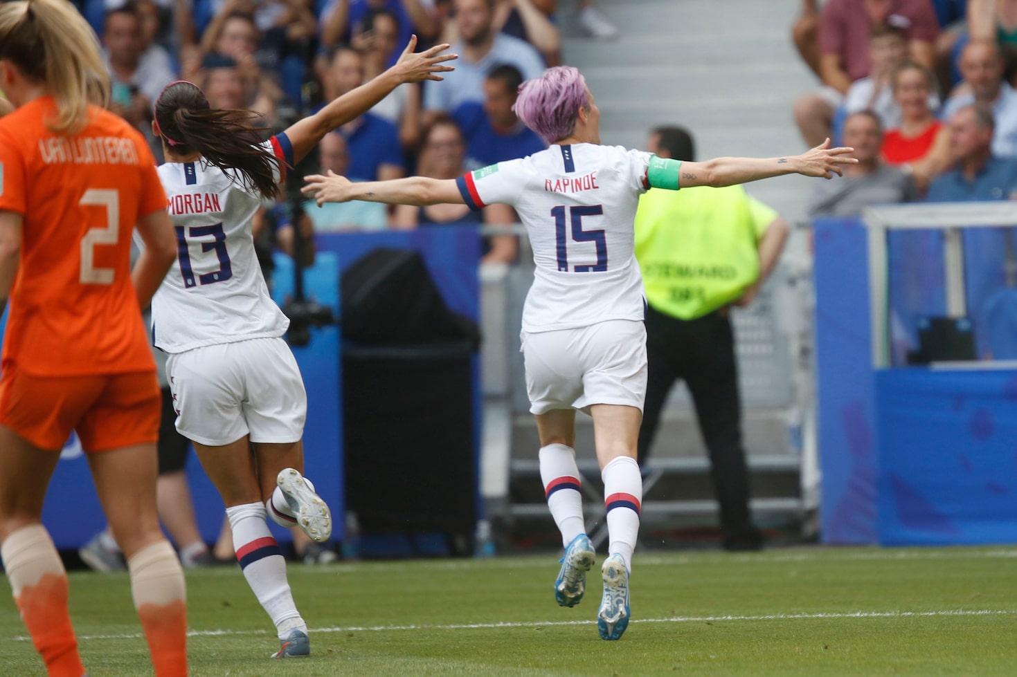 Rapinoe celebration