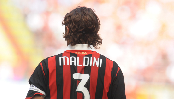 Soccer Position Numbers - Maldini right wing 