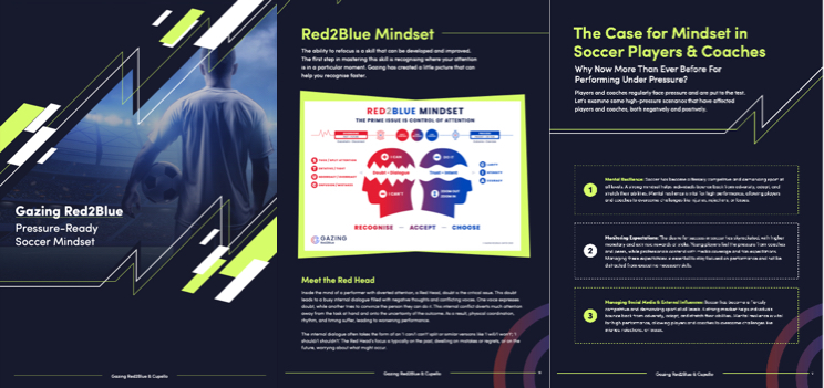 Gazing Red2Blue Pressure Ready Soccer Mindset