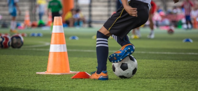 player dribbling the ball