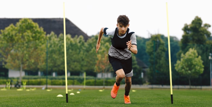 Teenage Soccer Player Training Speed Tests